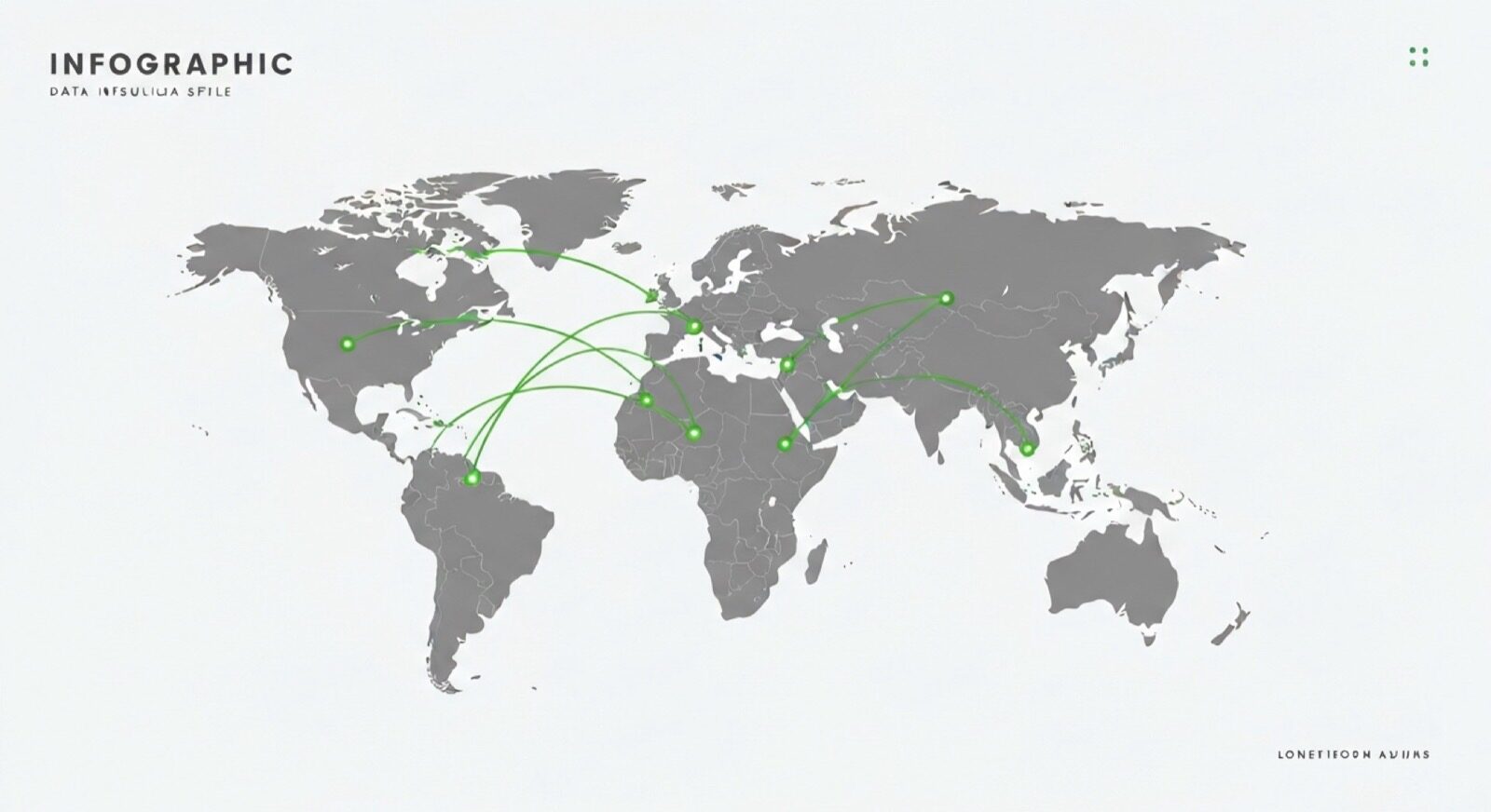 Global network map showing operations across Asia